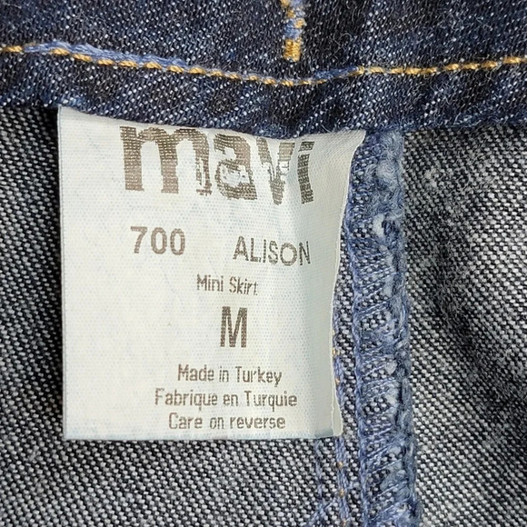 MAVI Jeans Alison Women's Two Pocket Dark Wash Denim Mini Skirt Size Medium - Picture 5 of 14